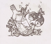Message in a Bottle ~ Shroos World: Pen & Ink | 스케치, 해적, 바다