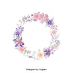 컬러 꽃 화환, 화환, 꽃, 자유형무료 다운로드를위한 PNG 및 PSD 파일 in 2020 | Floral wreath watercolor, Flower clipart, Flower... 