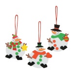 Red, White & Green Snowman Ornament Christmas Craft Kit - OrientalTrading.com | 미술 교육