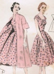 Vintage 1955 Butterick 7278 Sewing Pattern Misses Dress and Coat Coordinates Size 12 Bust 30 | 드레스