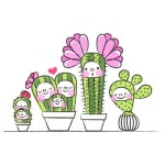 Pin de Seun Hwa Mo em 수채화 | Cactos e suculentas, Estampas, Desenhos