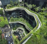 WOHA, opened 2013: view from Club Lounge on Sky Terraces (Copyright: Patrick Bing… | 자연 친화적 건축, 그린 루프, 도시 정원