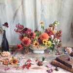 #플라워 #가든스타일 #센터피스 #치킨와이어 #프리저브드단풍 #flower #gardenstyle #centerpiece | 센터피스, 가을 꽃꽂이, 꽃꽂이