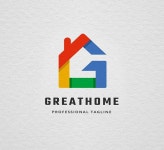 Great Home Letter G Logo Design | 로고 디자인, 로고, 디자인