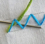 [normal]꼭 따라 해야 실력이 느는 스티치(34) threaded arrow head stitch(이미지 포함) | 자수 디자인, 자수 뜨개질, 스티치