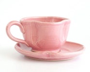 Espresso cup Teacup Coffee mug 4 ounces Pink by JeanetteZeis | 도자기