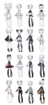 Strappy Arms | Bunny Maid | Kitty Scarf and Hat | Purple Skeleton Shirt | Bat Kitty | Blue Neck Tie | Red… | 패션, 의상, 옷