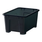 삼라 수납함 - 블랙 - IKEA | Craft room storage, Book bins, Ikea