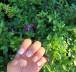 • Nail Design 자개 네일 ✨영롱함보소~! 2019 : 네이버 블로그 | 옴브레 네일, 네일 아이디어, 네일