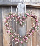 Shabby Chic Heart | 결혼식 꽃, 꽃장식