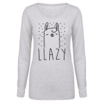 You’re so lazy you need two L’s to say it. This funny llama design features the text “Llazy” with an illustration of a... 