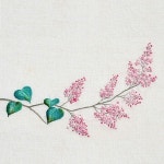 꿈소 embroidery в Instagram: «#야생화자수 #수수꽃다리 #꿈소 #꿈을짓는바느질공작소 #embroidery #lilac» | 일본 자수, 자수 도안