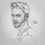[펜화] man | 스케치, 3d 그림, 그림 디자인