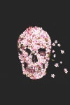 Floral skull art | 그림, 해골, 핸드폰 배경