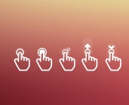 Flat Gesture Icon Pack by Federico Cerdà, via Behance | 아이디어, Ux디자인, 손가락