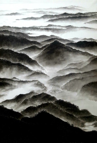 Park  hyun  ju-korea ( ink-and-wash painting 박현주 -  지리산 ) e-mail:alpaju2013@daum.net
