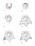 Flower | 제품 스케지, 장미 그리는 법, 장미 그림