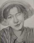 #방탄소년단 #렙몬스터 #렙몬 #인물소묘 #인물화 #연필소묘 #드로잉 #중학생작품 #사실화 #정밀묘사 - 2020 | 인물화