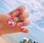 • Nail Design 인어공주🧜🏼♀️ 애리얼 핸드페인팅 네일아트 디자인 : 네이버 블로그 | 네일아트, 인어공주, 네일아트 디자인 • Nail... 