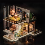 DIY-Wooden-Toy-Doll-House-Miniature-Kit-Dollhouse-Furniture-LED-Birthday-Gifts | 건축, 집