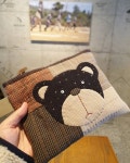 Instagram의 프랑스자수&퀼트_moonquilt님: “귀여운 곰이 파우치~~ 가을분위기... 퀼트파우치 #파우치 #가을분위기 #파우지만들기... 