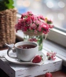 커피에 있는 옥녀 장님의 핀(이미지 포함) | 꽃 디자인, 커피 머그잔, 티타임