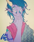 青鬼さん👹❄ #oc #鬼 #青鬼 #oni #도깨비 #오니 #illustration #drawing #art #그림 #그림스타그램 #original #blue #monster #絵 #創造... 