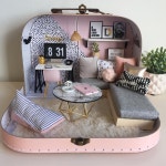 hen you’re asked to make a travel doll house for a very stylish 13 year old who includes @lustliving in her mood board you just know... 