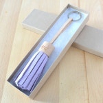 Large Personalised Leather Tassle Key Ring - 2020 | 가죽 열쇠 고리, 태슬, 고리