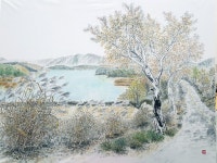 화선지에 수묵담채 72×91 | 풍경화, 한국화