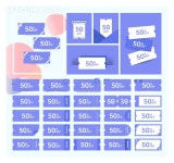 영화직물자판기 | 세일, 할인, 표, 배너, 영화표, 태그, 리본, 발권, 발매, 풍선, 하늘, 축제, 자판기, 편지, 편지봉투, 쇼핑, 라벨 | 편지봉투, 배너, 상품권