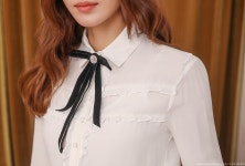 [루이스엔젤] 쁘띠셔링라인 블라우스 | Fashion, Ruffle blouse, Blouse