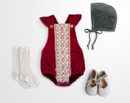 baby and toddler sunsuit romper * 100% linen | fully lined | adjustable cross-back straps feature 2 rows of buttons | 아기사진... 