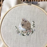 #handmade #DIY #embroidery #ハンドメイド #broderie #刺繍 #вышивка #자수 #イラスト #猫 #cat | 자수, 자수 디자인, 동물