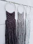 Mini Macrame Wall Hanging Gray Woven Wall Hanging Boho | 매듭, 마크라메