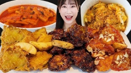 야식 국룰🔥떡볶이+치킨 궁합은 못참지잉 치르메스 치킨🍗먹방 (FT.순살트리플세트) tteockbokki & chicken MUKBANG in 2023