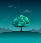 언덕 위 나무 일러스트 ai 무료다운로드 free Tree on the hill vector - 2020 | 나무