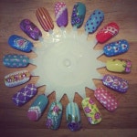 홀네일(whole nail) | Vintage floral nail art wheel(이미지 포함) | 네일