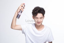 한 젊은 남자가 될 수 있는 한 머리 머리 풀 머리 미용 남자 피부 얼굴 사람 그림 개인 간호 남자 아시아 몸 관리 깨끗한 얼굴 젊은 생기고 모델... 