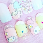 2016/11/12 08:13:43 mi_chan0807 #nail #nails #nailart #art #littletwinstars #mymelody #pink #strawberry #cake #fashi… | Nail... 