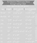 Pillowcase Dress Sizing chart | 수공예품