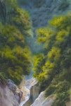 洪东标 白杨峡谷春晨 113 x 76 cm 2011(이미지 포함)