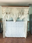 ~HIRE ONLY~  Macrame wedding backdrop arbour http://www.pineandlace.com/macrame/Macrame-wedding-backdrop | 마크라메