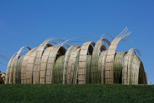 Pin de 설계사무소 씨에이티CAT em Sancheun | Estrutura de bambu, Jardim de concreto