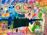 Instagram의 아이의 마음과 창의력을 키우는 빈센트 미술학원님: “눈에 고춧가루가 들어가서…”