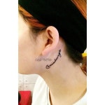 귀 뒤에 자리잡은 필기체 레터링 ! 나도 귀 뒤에 하나 하고프넹 #cowabunga#tattoo#ear#back#lettering #script#girl#font#busan#side#face#neck...