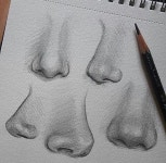 Draw step by step | 코 그리기, 인물화, 스케치