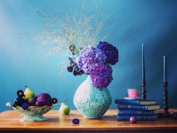 Hydrangea & vintage (수국 빈티지 데코레이션) in 2023 | Flower art, Flowers, Art