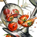 와인잔,토마토 기초디자인 - 2020 | 그림, 와인 잔, 해