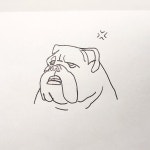 이웃집 불독 ‘순이’  .  .  .  .  #bulldog #sketch #illustration #drawing